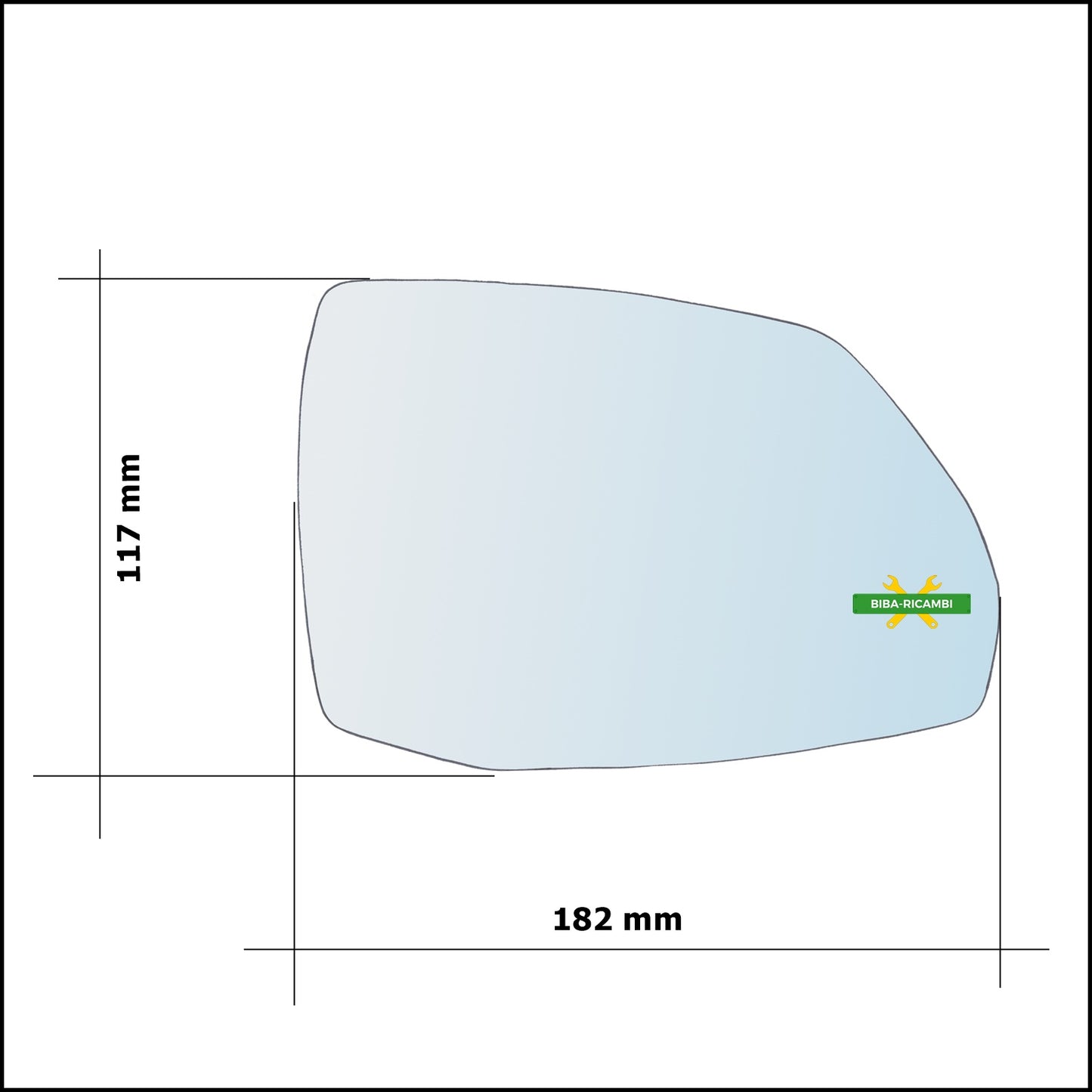 Aspherical Rearview Mirror Glass Right Passenger Side For Audi Q7 II (4MB) from 2015&gt;