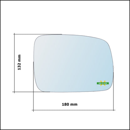 Vetro Specchio Retrovisore Asferico Lato Dx-Passeggero Per Land Rover Discovery III (L319) dal 2004-2009