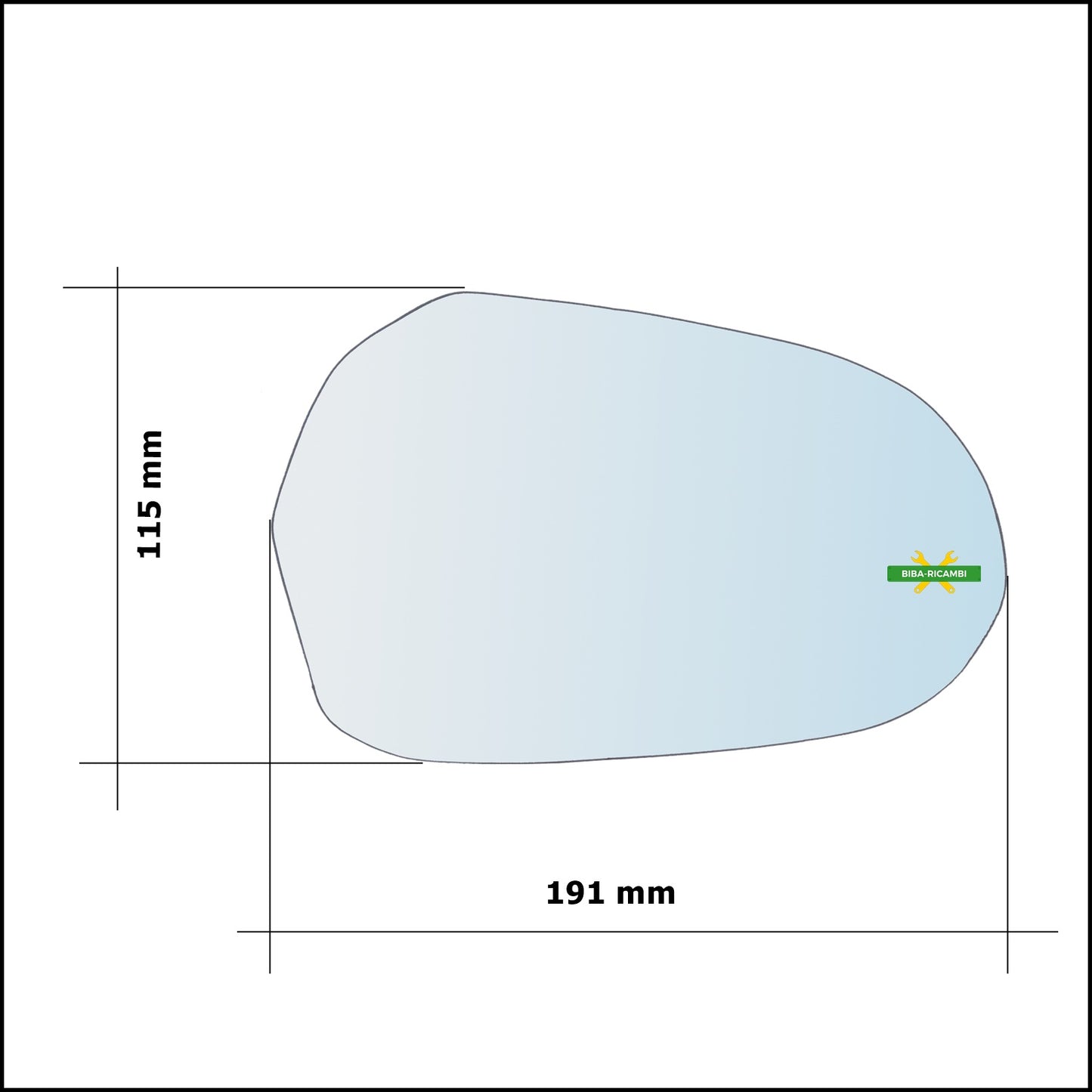 Vetro Specchio Retrovisore Asferico Lato Dx-Passeggero Per Audi A8 III (4H2) solo dal 2009-2013