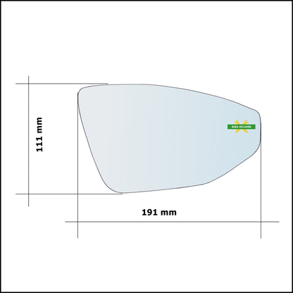 Left Driver Side Wing Mirror Glass For Audi A6 V (4A) from 2018&gt;