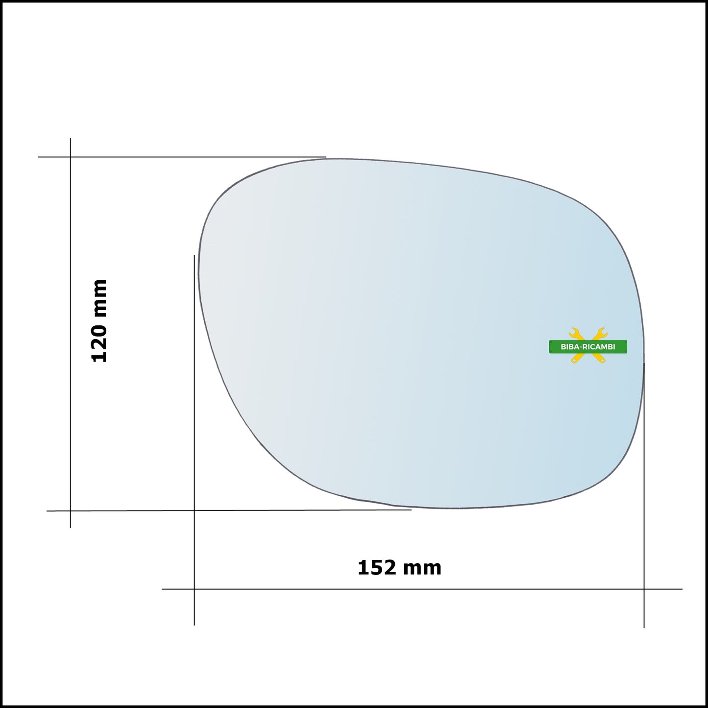 Vetro Specchio Retrovisore Asferico Lato Sx-Guidatore Per Toyota Rav 4 dal 1994-2000