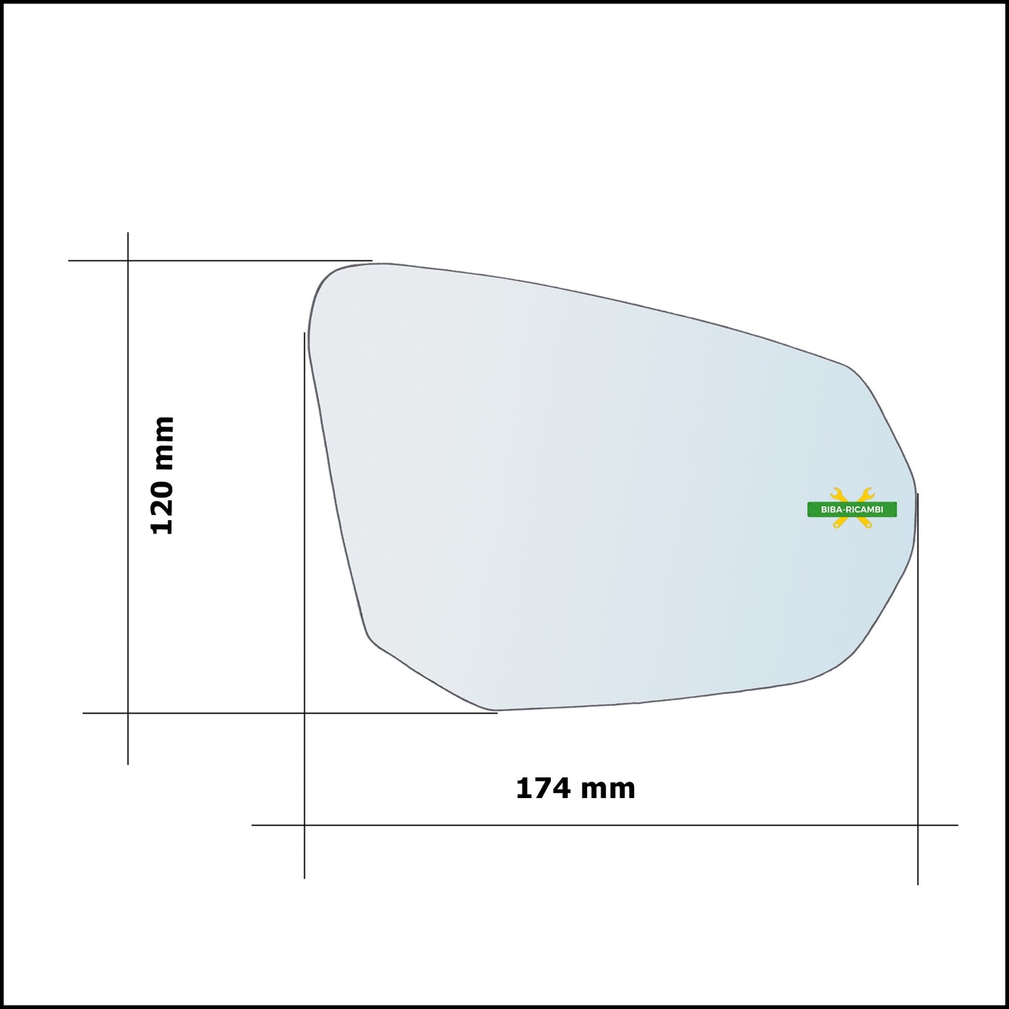 Left Driver Side Rear View Mirror Glass For Audi Q2 (GAB) from 2016&gt;