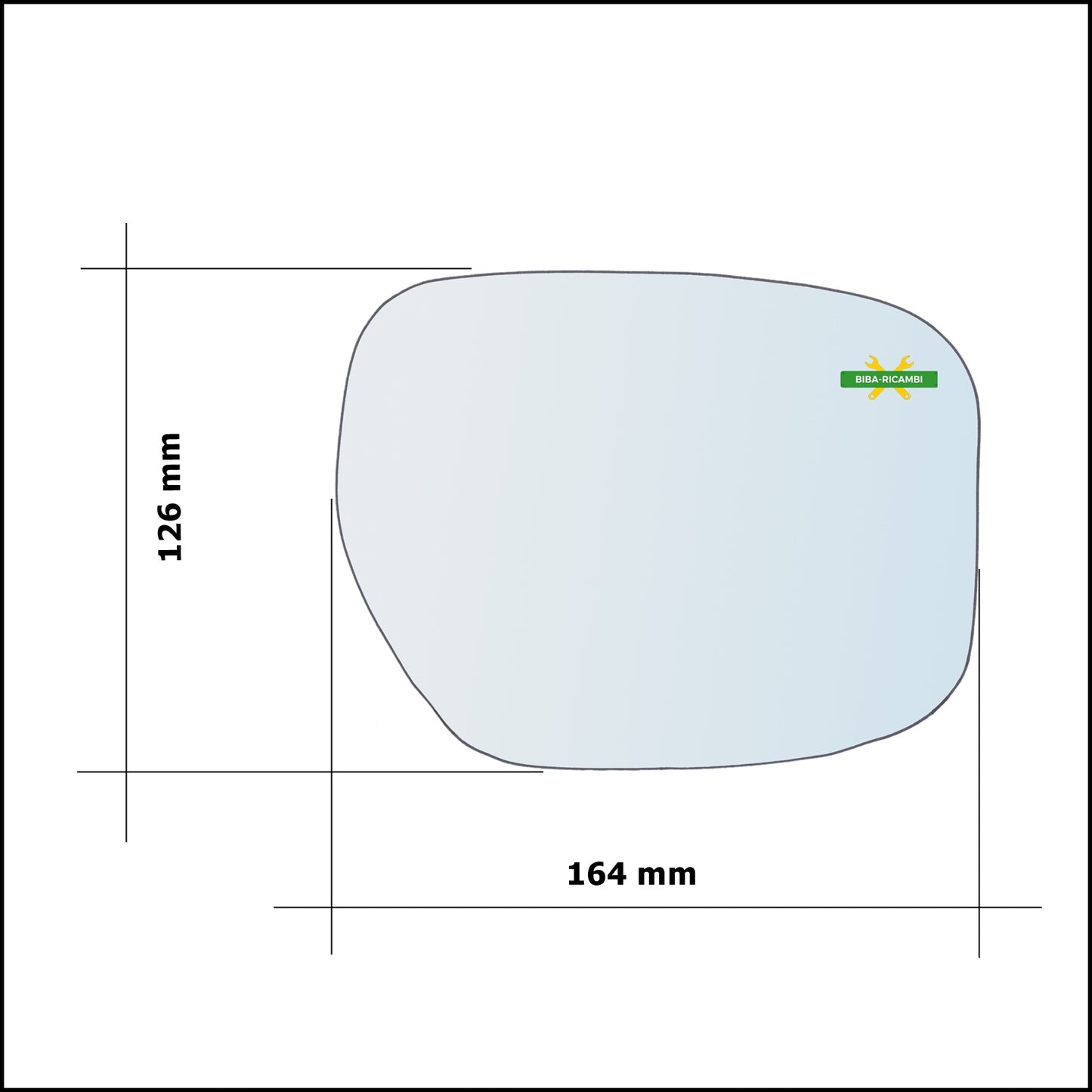 Vetro Specchio Retrovisore Asferico Lato Dx-Passeggero Per Honda City dal 2008&gt;