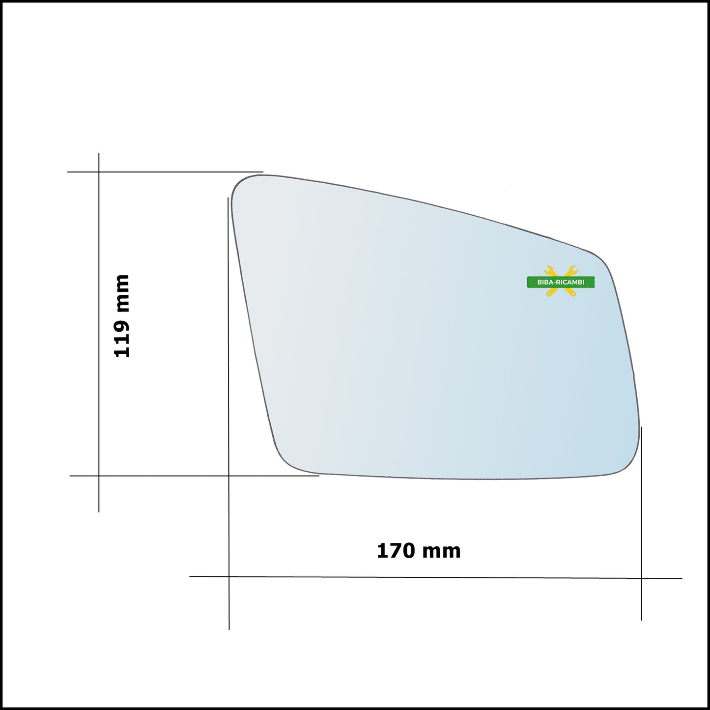 Vetro Specchio Retrovisore Lato Sx-Guidatore Per Mercedes Classe E (W212,S212) solo dal 2009-2011