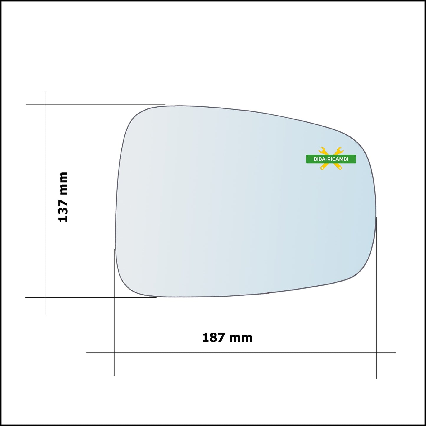 Vetro Specchio Retrovisore Asferico Lato Dx-Passeggero Per Citroen C8 Restyling solo dal 2008&gt;