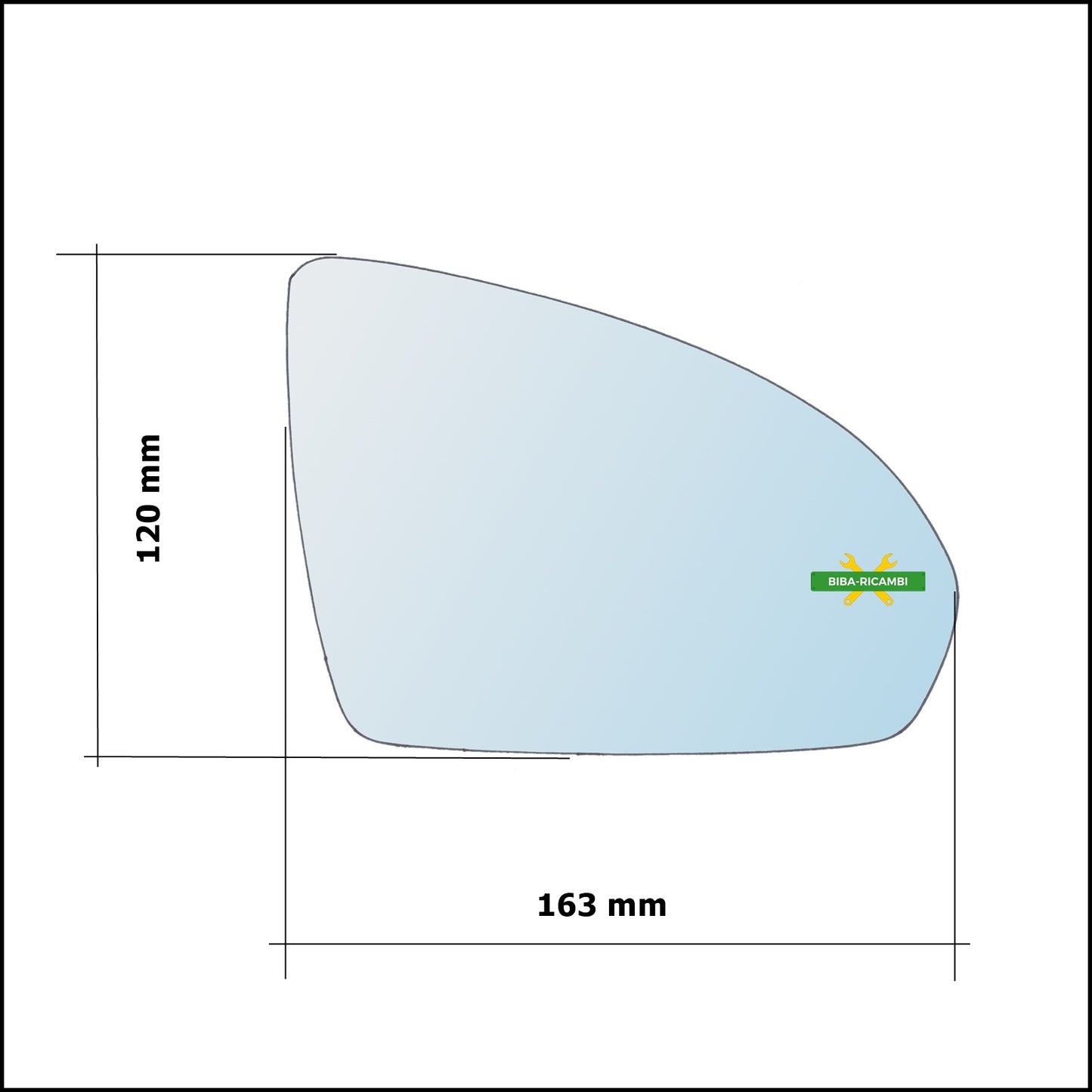 Vetro Specchio Retrovisore Asferico Lato Dx-Passeggero Per Smart ForTwo II (451) dal 2007&gt;