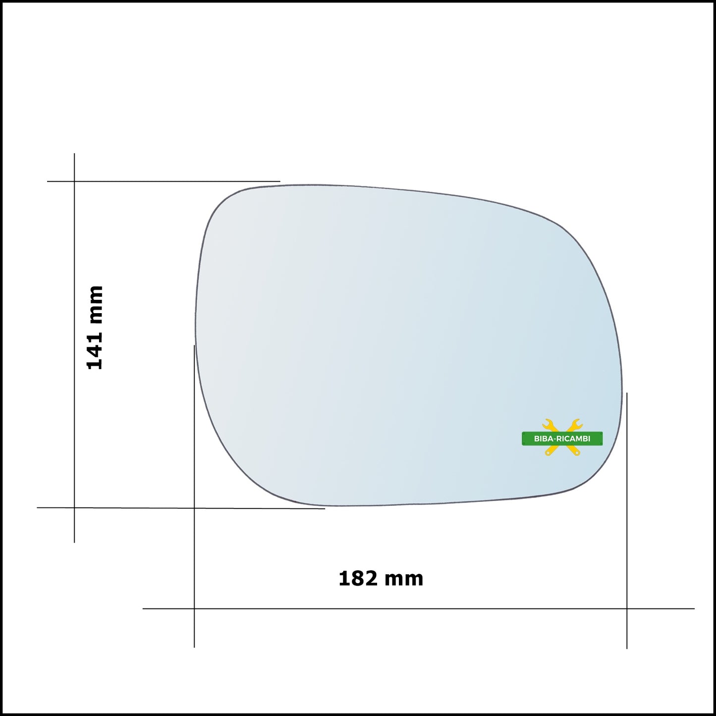 Vetro Specchio Retrovisore Lato Sx-Guidatore Per Toyota Rav 4 III (A3) dal 2007-2011