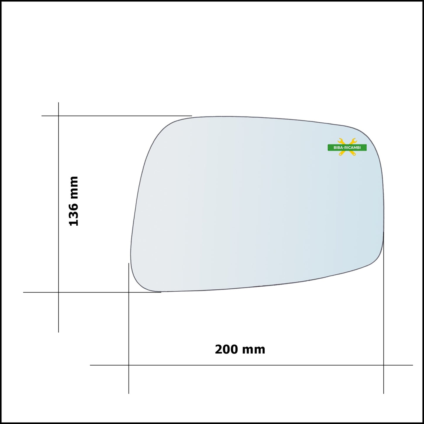 Vetro Specchio Retrovisore Lato Sx-Guidatore Per Nissan Pathfinder III solo dal 2005-2007