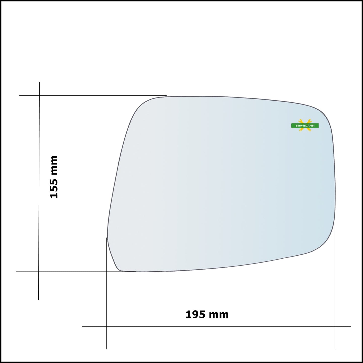 Vetro Specchio Retrovisore Asferico Lato Sx-Guidatore Per Nissan Pathfinder III solo dal 2007-2013