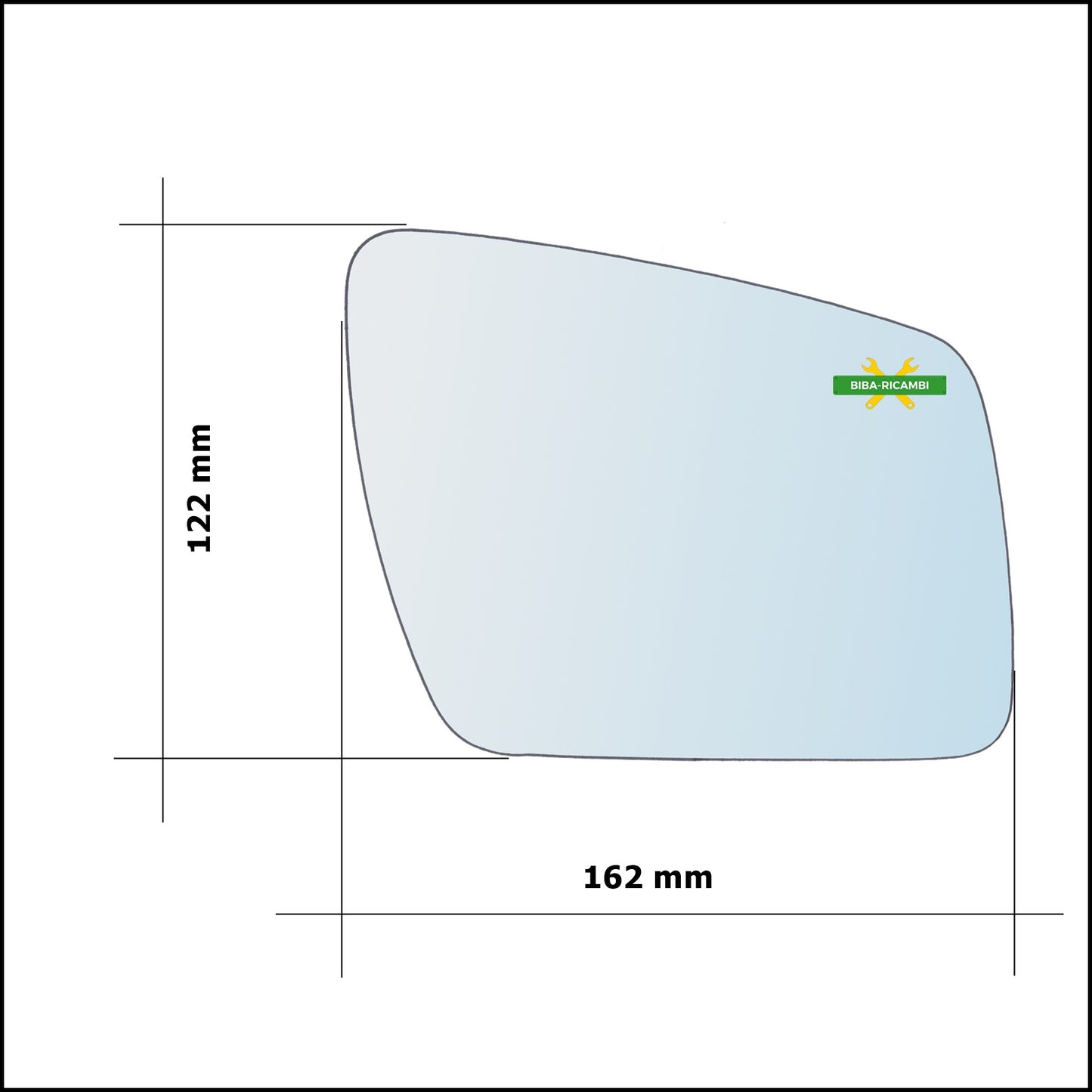 Vetro Specchio Retrovisore Asferico Lato Dx-Passeggero Per Kia Soul I (AM) dal 2009-2014