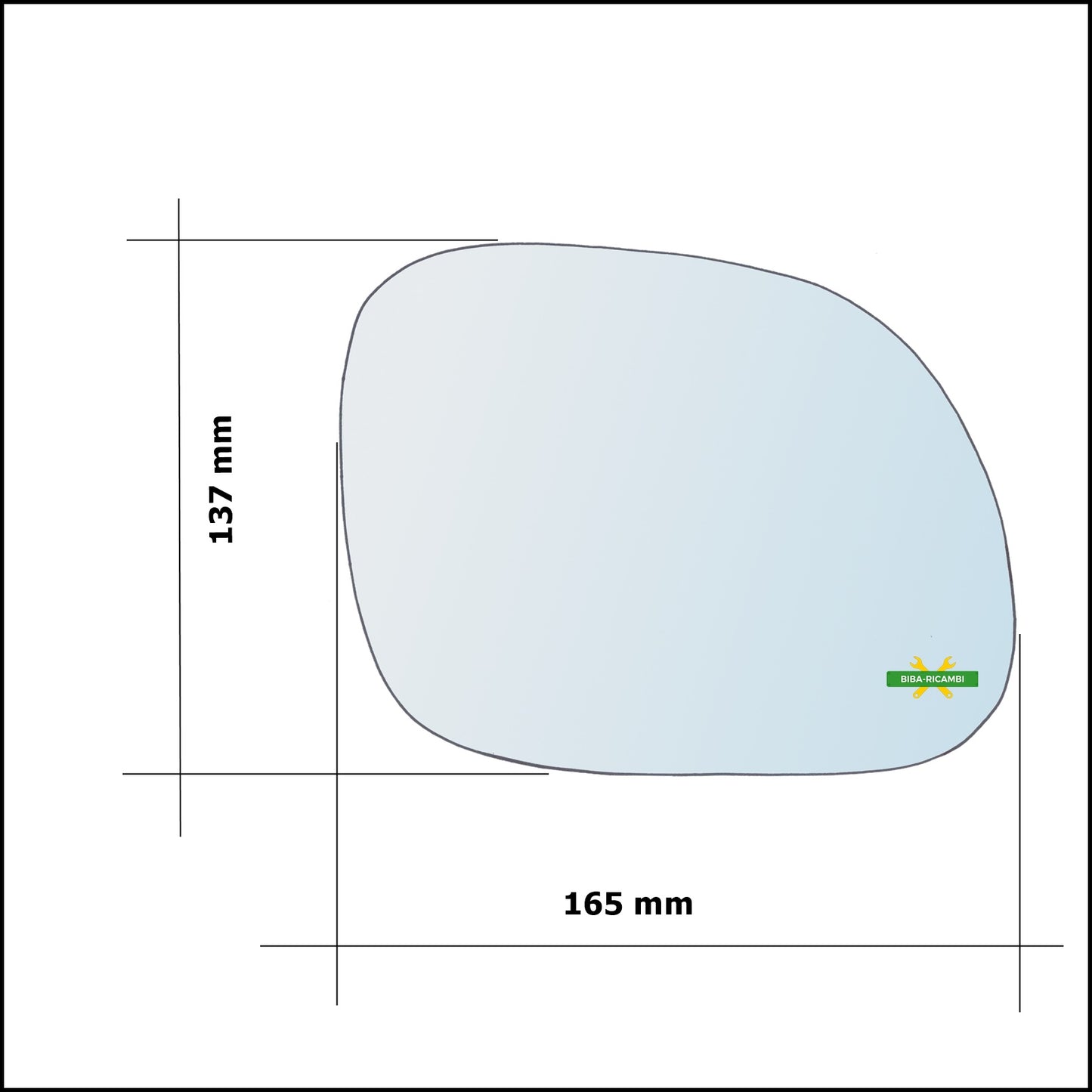 Vetro Specchio Retrovisore Lato Sx-Guidatore Per Kia Soul II (PS) dal 2014&gt;