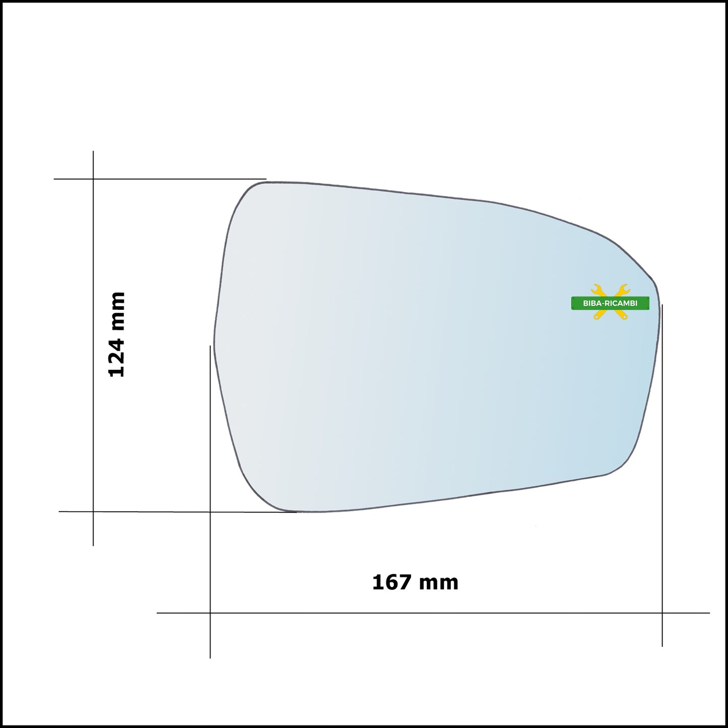 Vetro Specchio Retrovisore Lato Sx-Guidatore Per Ford Mondeo V dal 2012&gt;