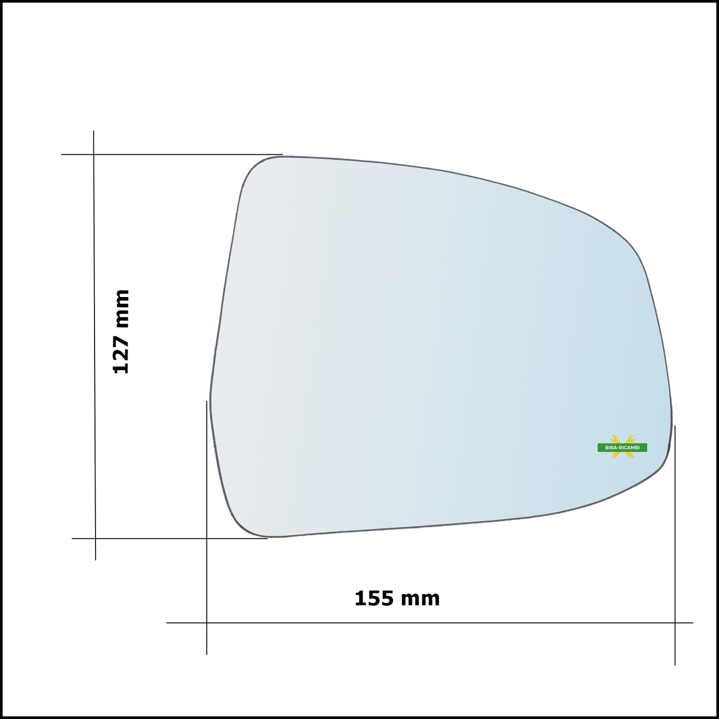 Vetro Specchio Retrovisore Lato Sx-Guidatore Per Ford Mondeo IV (BA7) dal 2007-2013