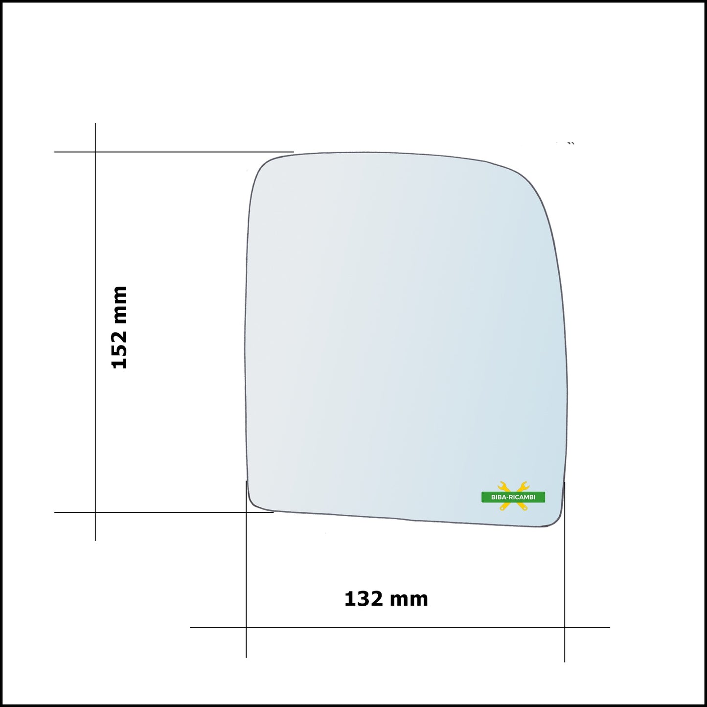 Vetro Specchio Retrovisore Lato Sx-Guidatore Per Citroen Jumpy II (VF7) dal 2007&gt;