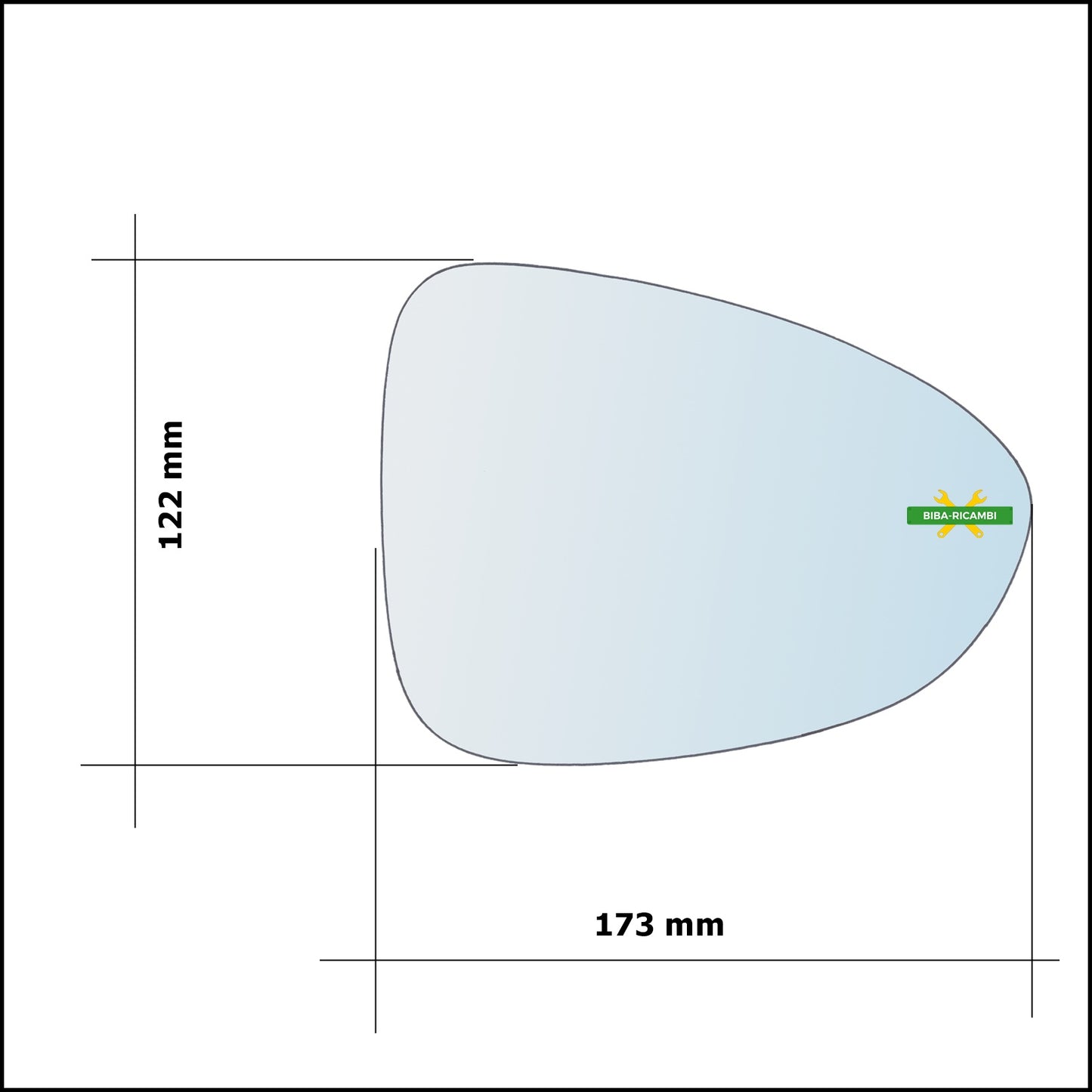 Vetro Specchio Retrovisore Lato Sx-Guidatore Per Opel Zafira C (P12) dal 2011&gt;