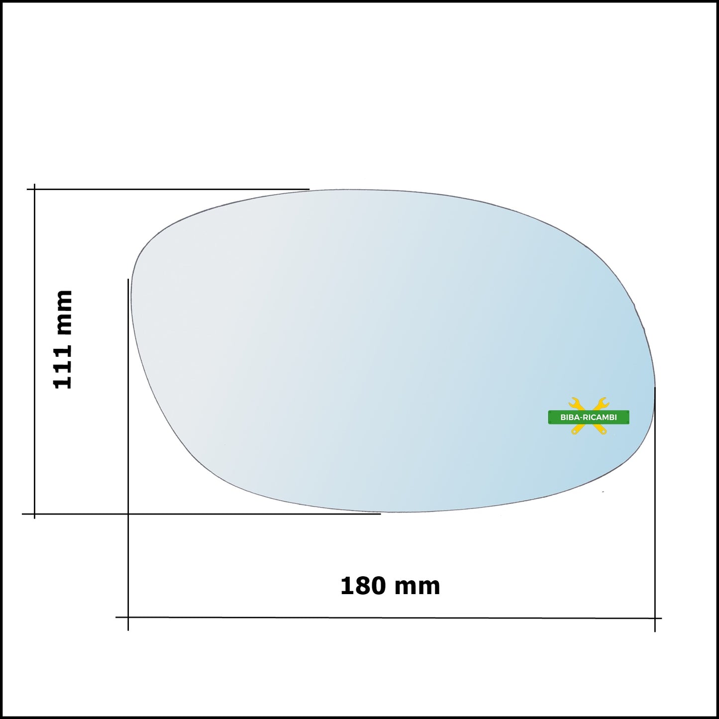 Aspherical Rearview Mirror Glass Left Driver Side For Ssangyong Korando (KJ) from 1996&gt;