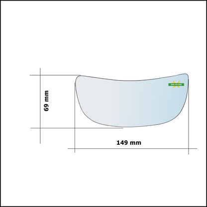 Specchietto Retrovisore Inferiore Lato Dx-Passeggero Per Opel Vivaro A (X83) dal 2001&gt;