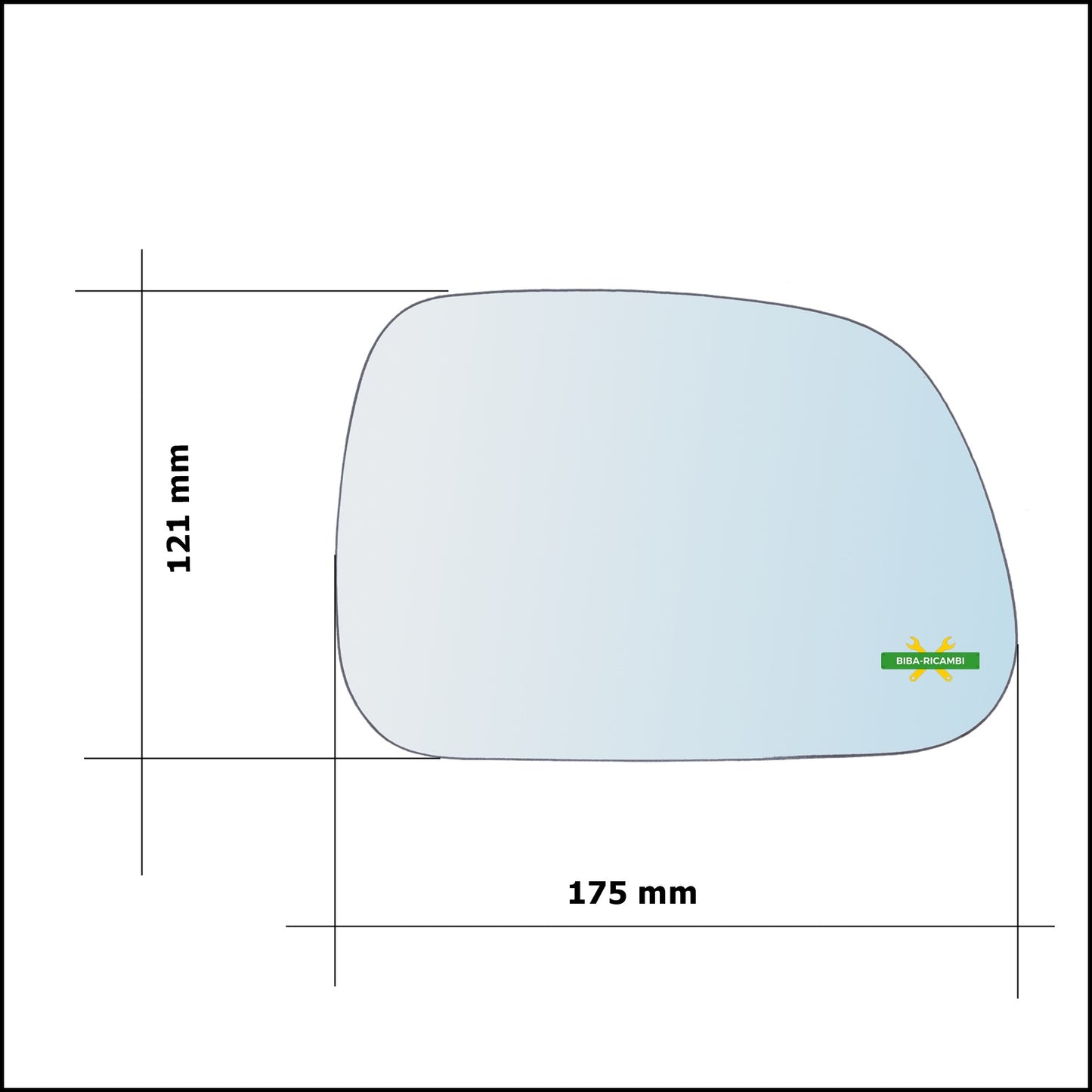 Vetro Specchio Retrovisore Asferico Lato Dx-Passeggero Per Daihatsu Feroza (F300) dal 1988-1993