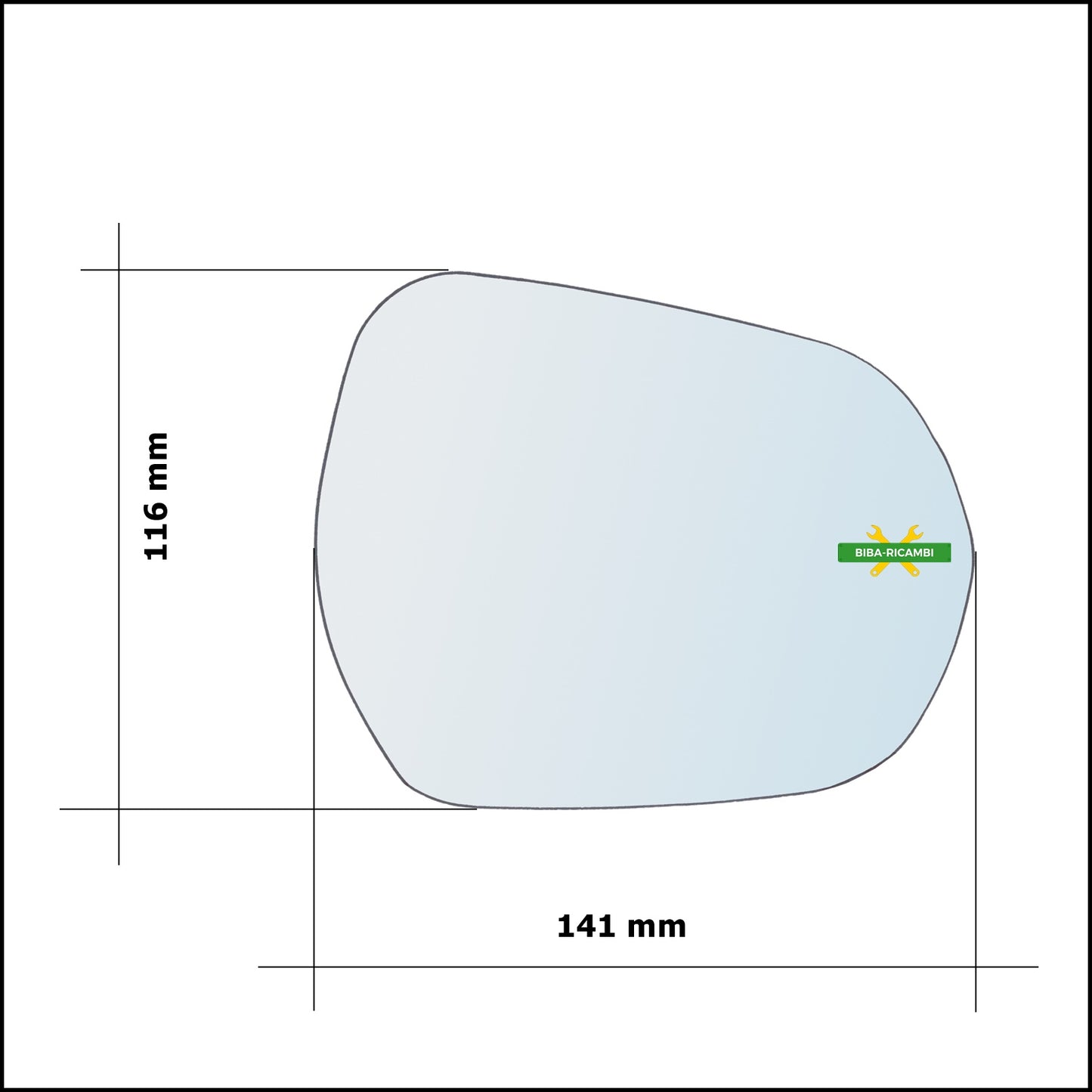 Left Driver Side Wing Mirror Glass For Ford Puma II from 2019&gt;