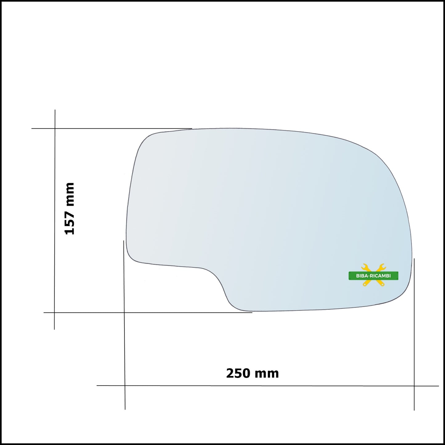 Vetro Specchio Retrovisore Asferico Lato Sx-Guidatore Per Chevrolet Tahoe Silverado