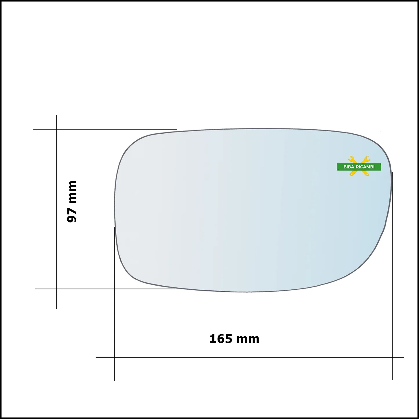 Rearview Mirror Glass Right Side - Passenger For Tata Indica from 1998-2007