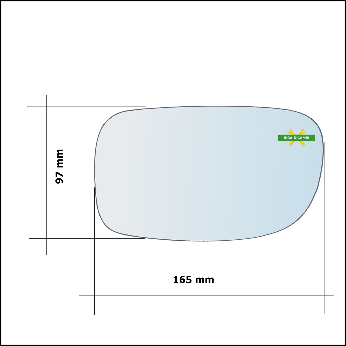 Vetro Specchio Retrovisore Asferico Lato Sx-Guidatore Per Tata Indica dal 1998-2007