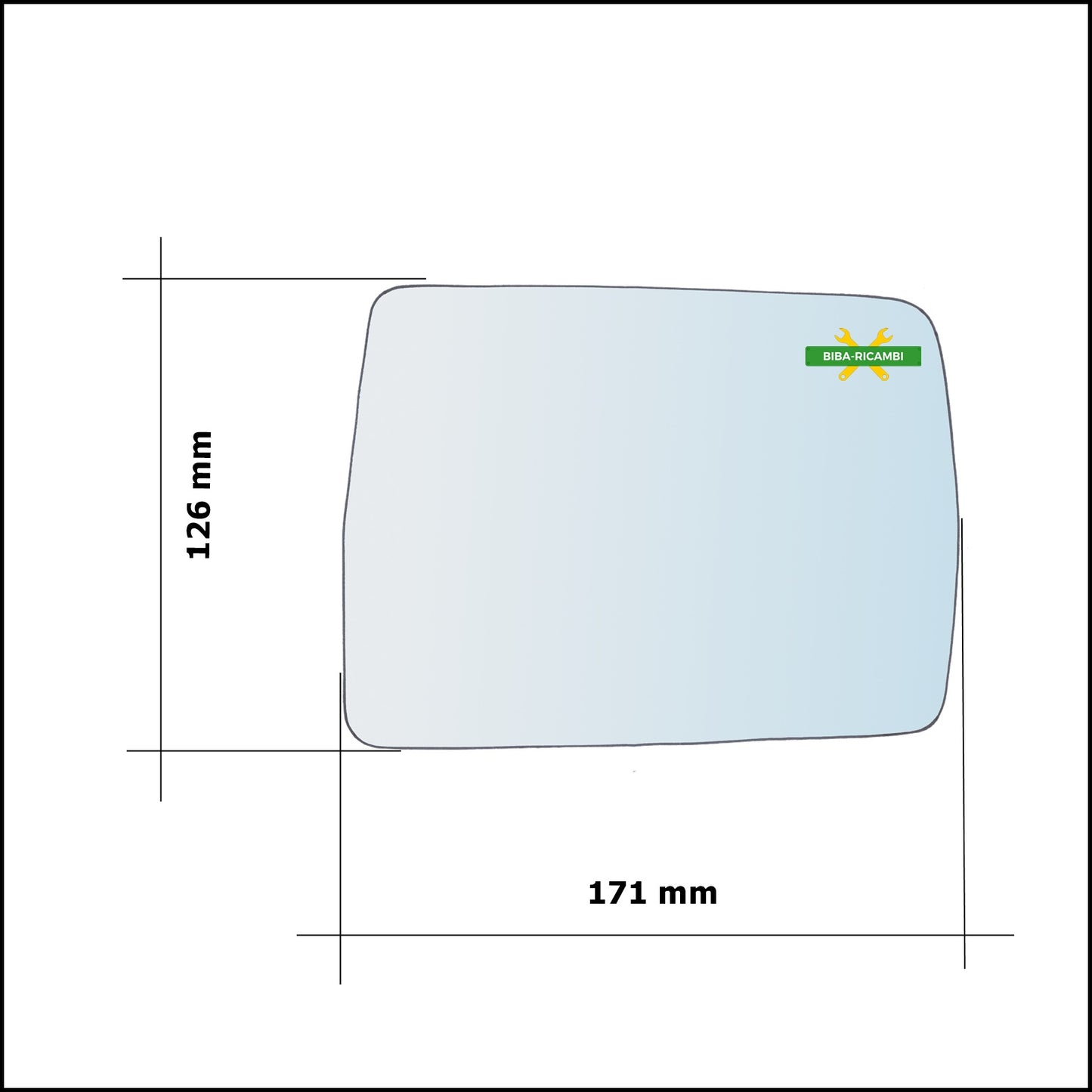 Left Driver Side Wing Mirror Glass For Daihatsu Rocky 1993-1998