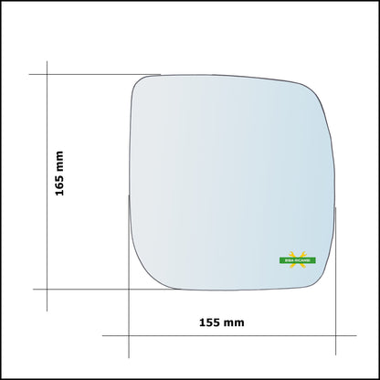 Vetro Specchio Retrovisore Asferico Lato Sx-Guidatore Per Subaru Forester III (SH) dal 2008-2012