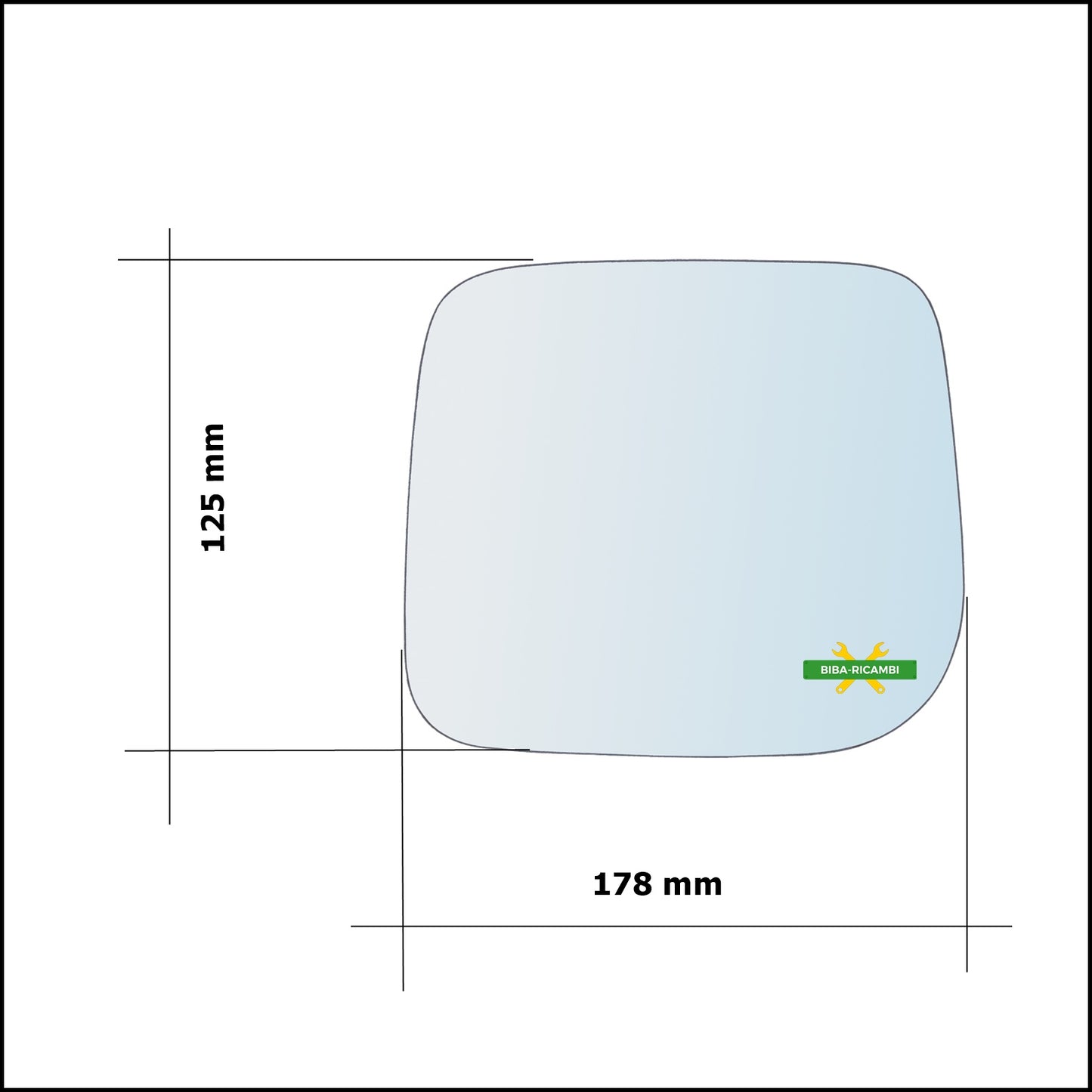 Vetro Specchio Asferico Lato Dx-Passeggero Per Hyundai Galloper II (JK) dal 1997-2003