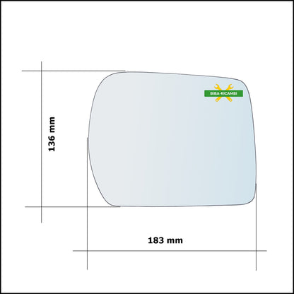 Rearview Mirror Glass Right Side - Passenger For Tata Pick-Up