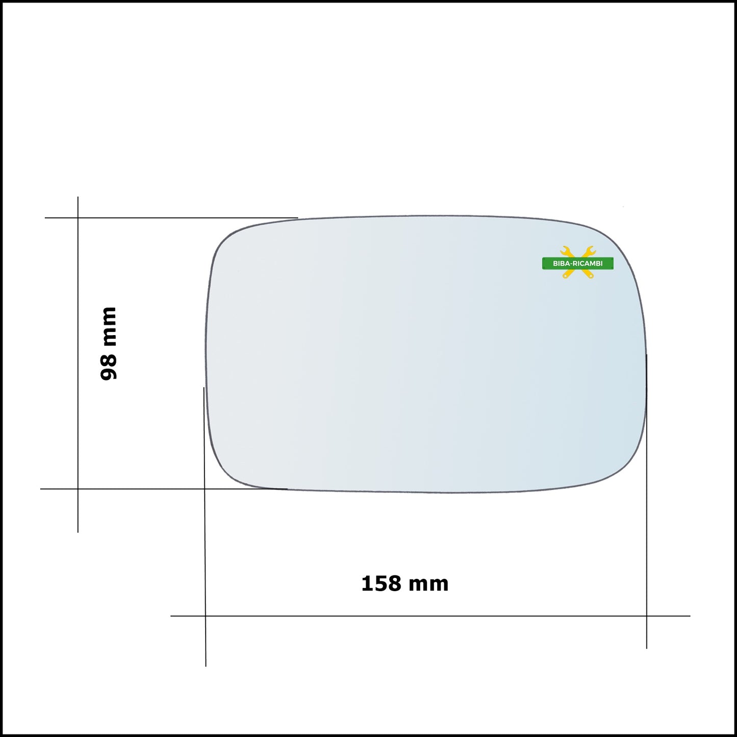 Vetro Specchio Retrovisore Lato Dx-Passeggero Per Skoda Felicia I (6U) dal 1994-2001