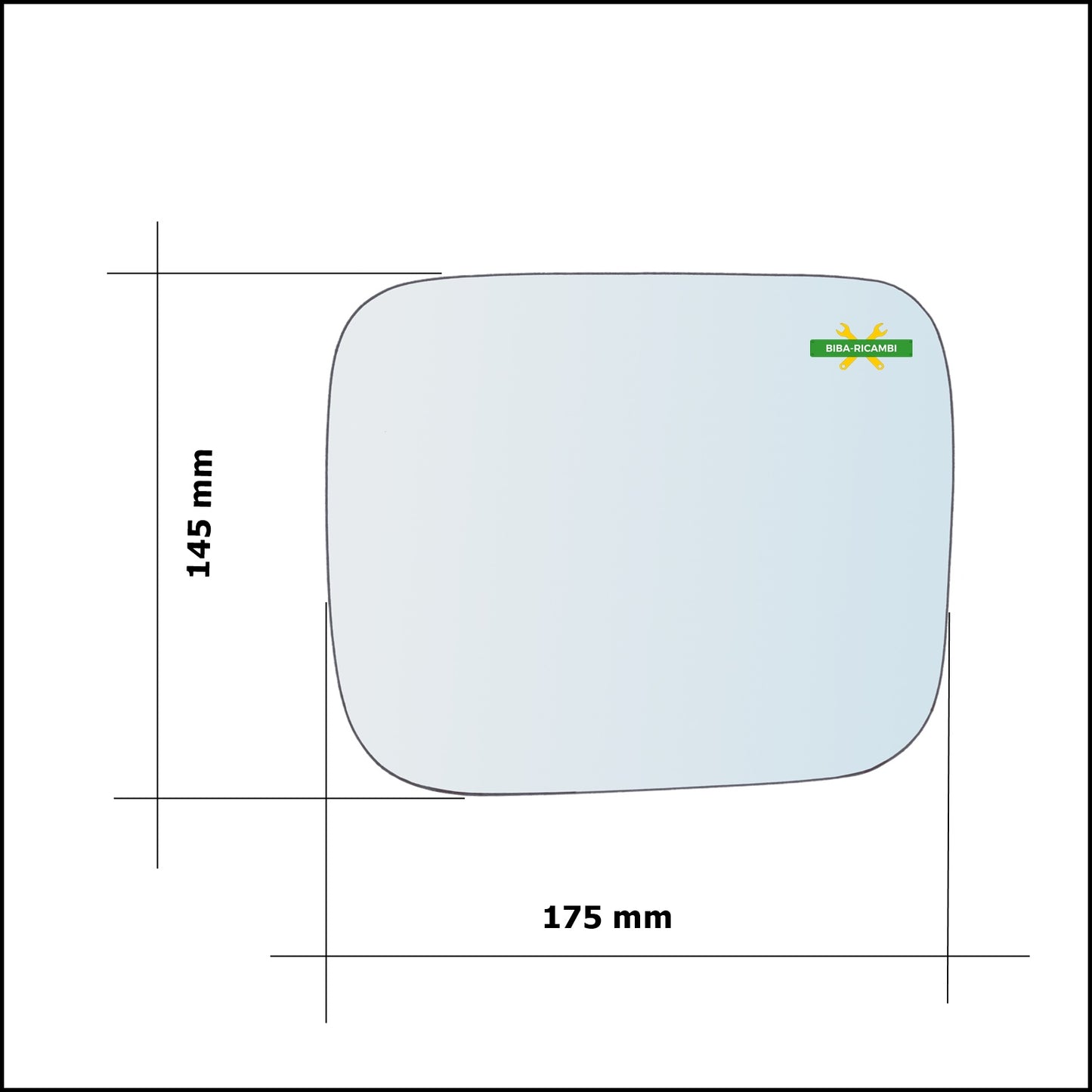 Vetro Specchio Retrovisore Asferico Lato Dx-Passeggero Per Jeep Renegade (BU) dal 2014&gt;