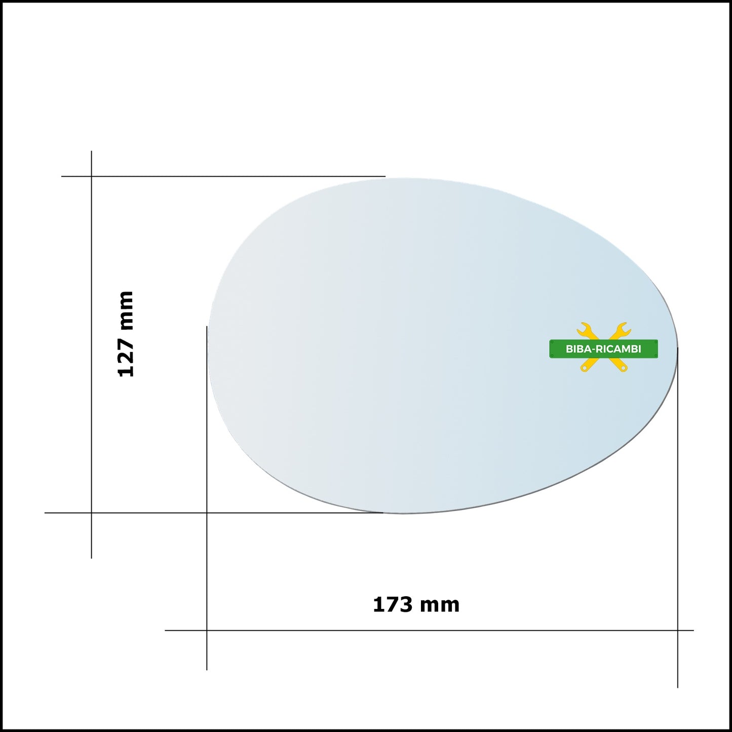 Vetro Specchio Retrovisore Asferico Lato Dx-Passeggero Per Mini Cooper (F56) dal 2013&gt;