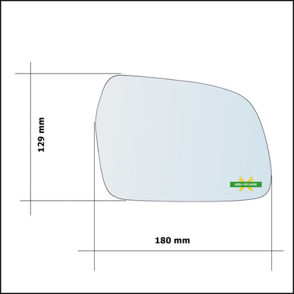 Rearview Mirror Glass Right Side - Passenger For Suzuki Vitara I (TA) only from 1994-1998