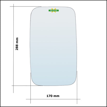 Espejo Retrovisor Lateral Izquierdo (Conductor) Para Nissan Cabstar II (TL, VL) del 1992 al 2006 BIBA-RICAMBI