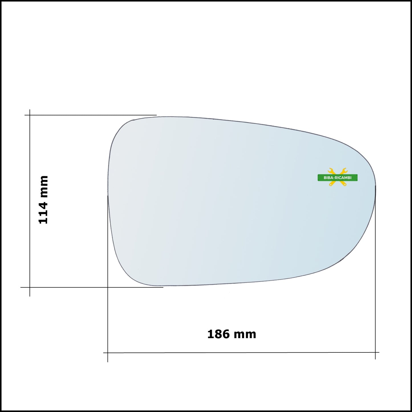 Vetro Specchio Retrovisore Asferico Lato Dx-Passeggero Per Volkswagen Sharan I (7M8) dal 1995-1998