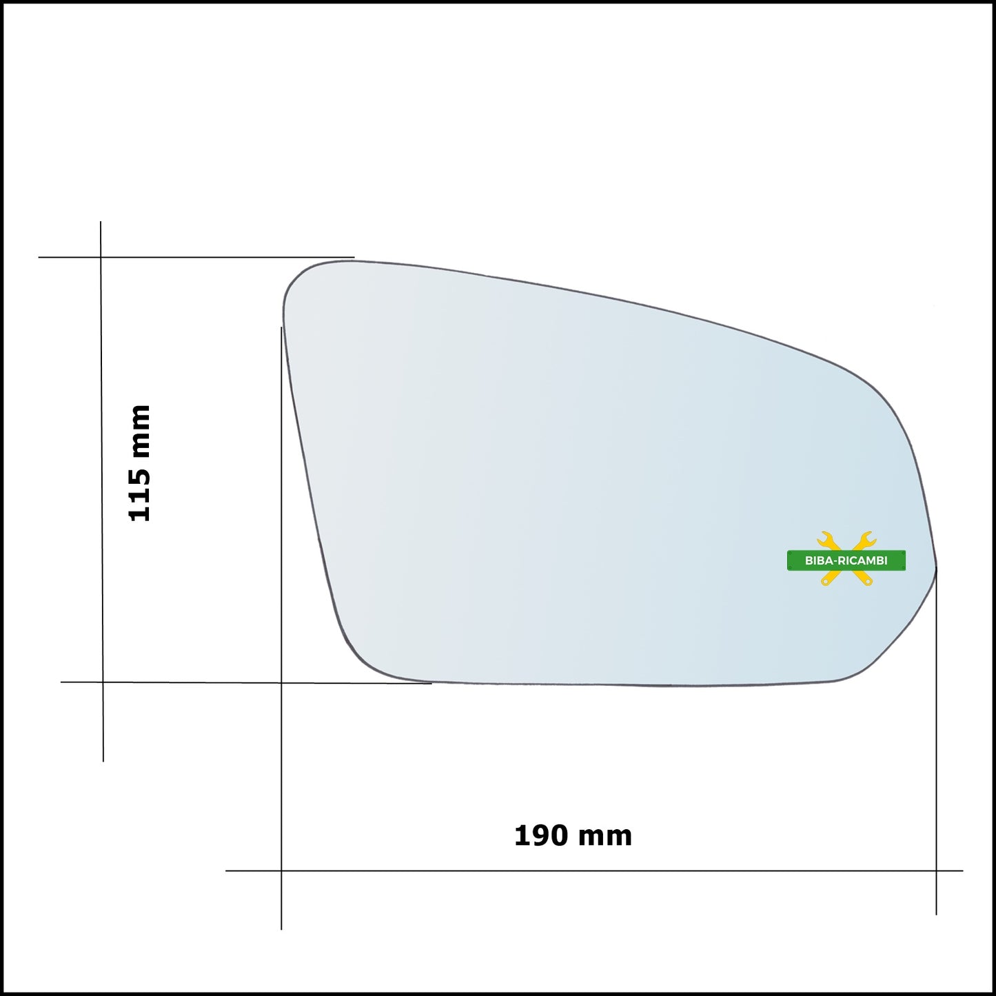 Vetro Specchio Retrovisore Asferico Lato Sx-Guidatore Per Volvo V60 II (225) dal 2018&gt;