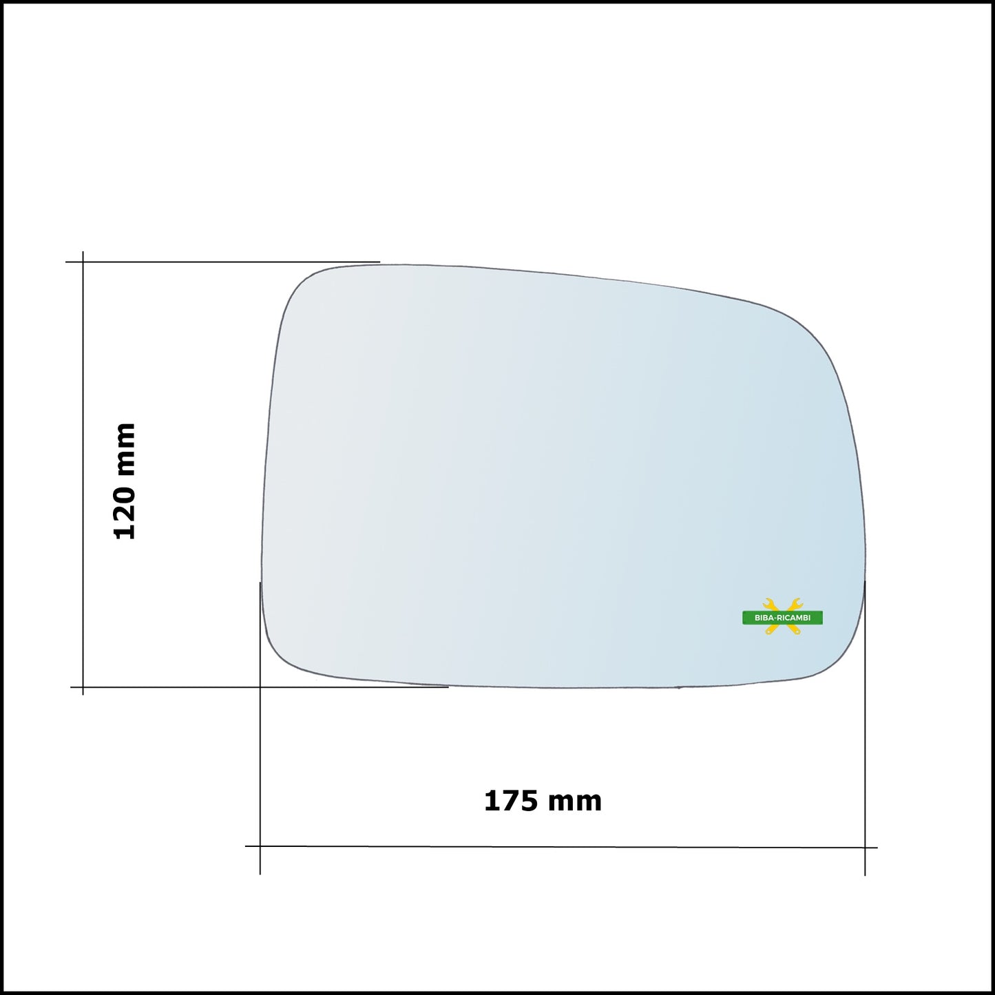 Vetro Specchio Retrovisore Asferico Lato Dx-Passeggero Per Honda CR-V II (RD) dal 2001-2007