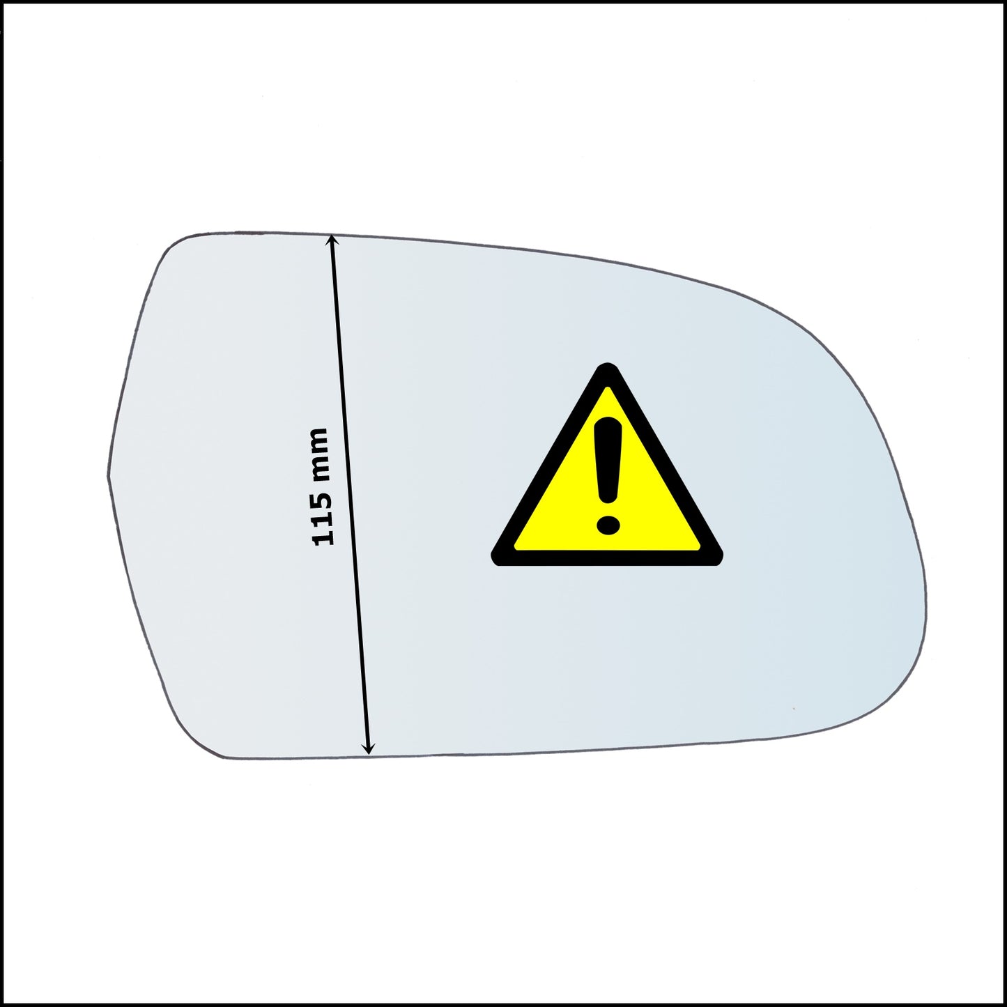 Vetro Specchio Retrovisore Lato Dx-Passeggero Per Audi A4 IV (8K) solo dal 2009-2015