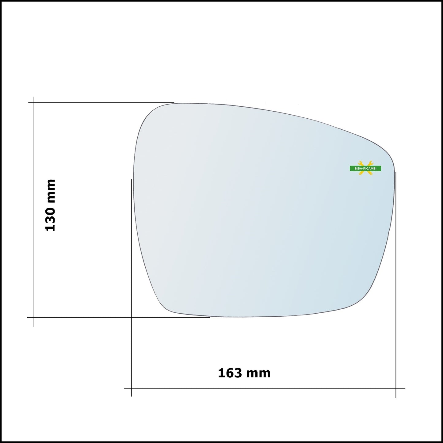 Piastra Retrovisore Termica Blind Spot Lato Sx-Guidatore Per Ford Edge dal 2015&gt;