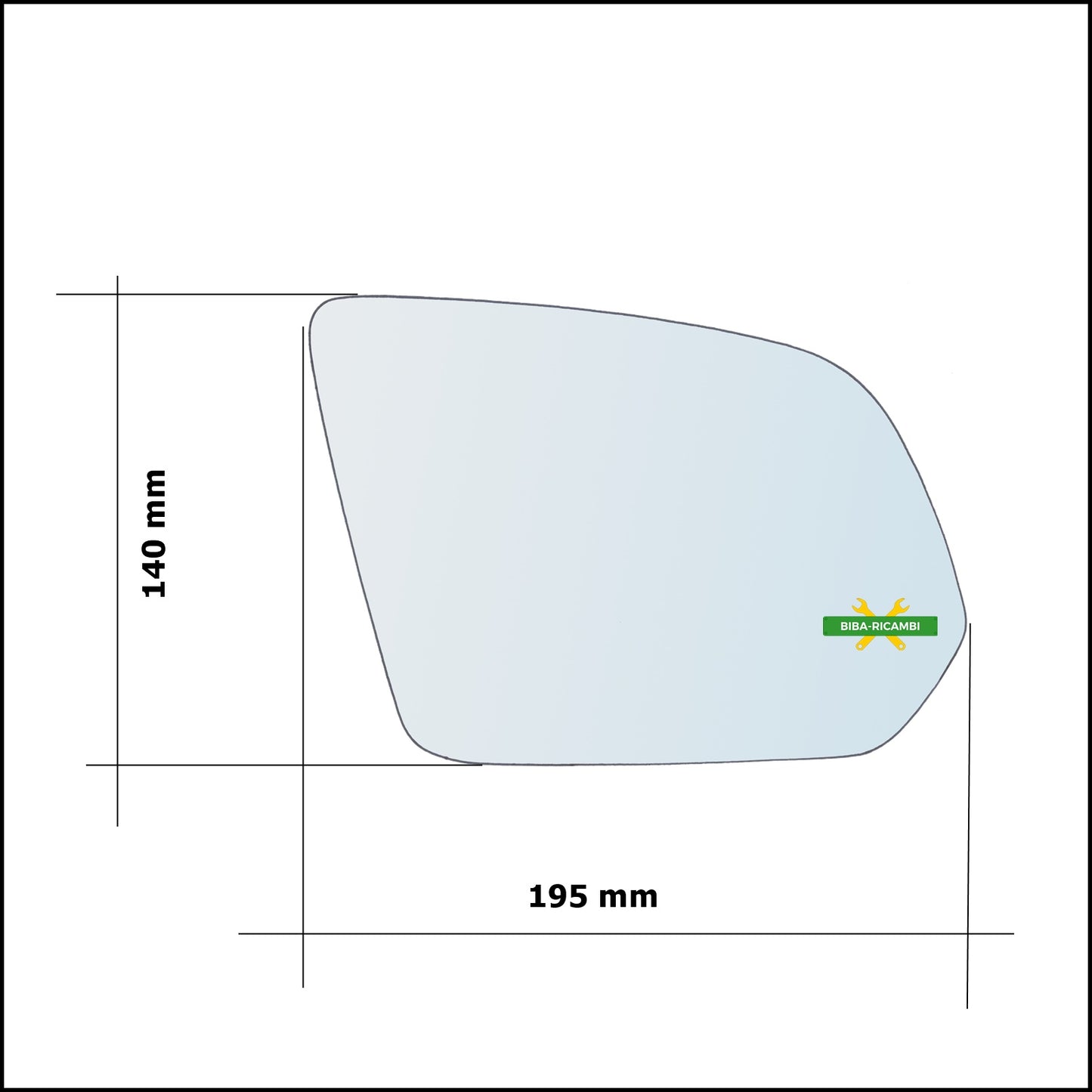 Piastra Retrovisore Termica Asferica Lato Sx-Guidatore Per Mercedes Vito III (W447) dal 2014&gt;