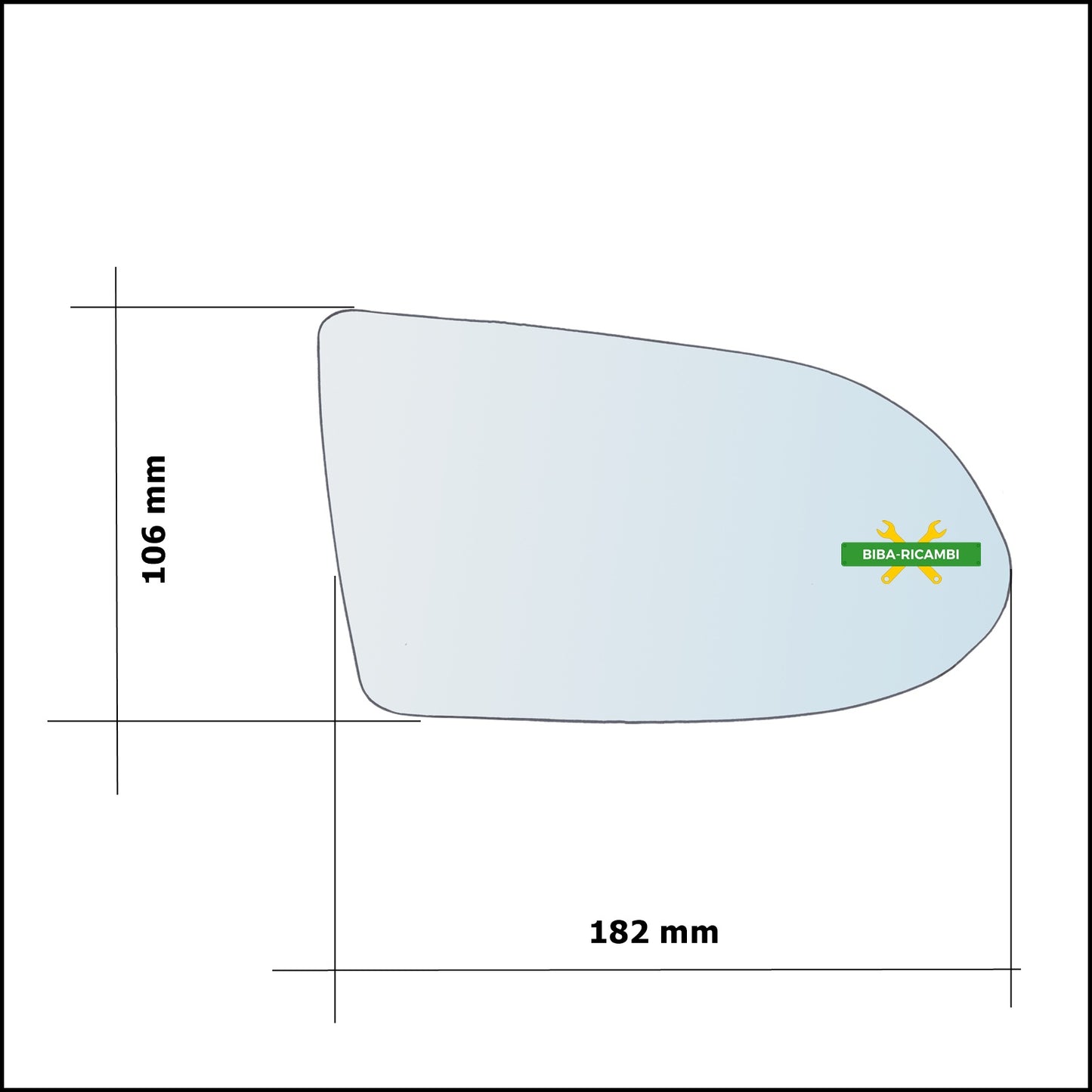 Heated Mirror Plate Left Driver Side For Opel Zafira A (T98) from 1999-2005