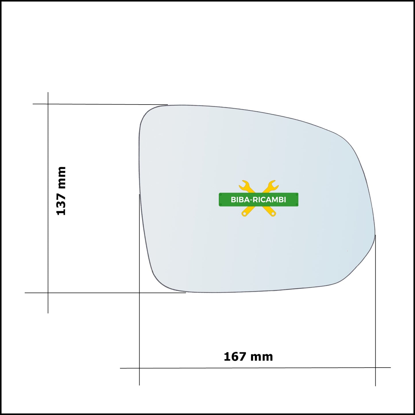 Vetro Specchio Retrovisore Asferico Lato Dx-Passeggero Per Volvo XC90 II (256) dal 2014&gt;