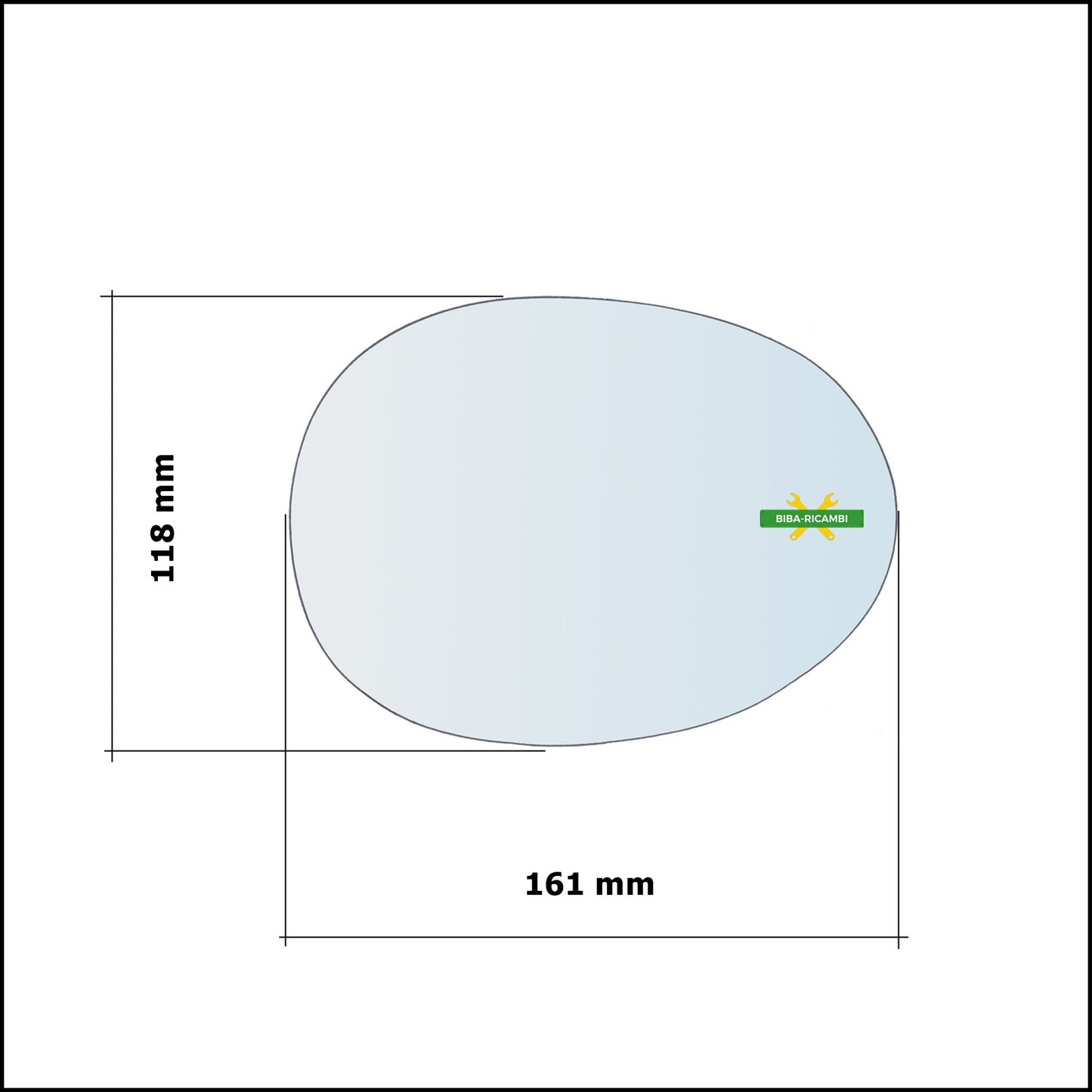 Vetro Specchio Retrovisore Asferico Lato Dx-Passeggero Per Toyota Aygo I (B1) dal 2005&gt;