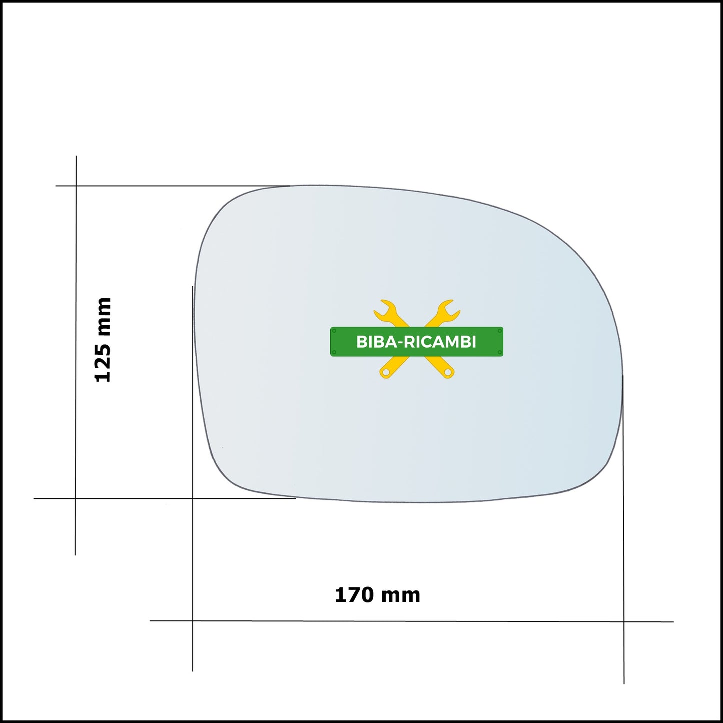 Vetro Specchio Retrovisore Asferico Lato Sx-Guidatore Per Mercedes Viano (W639) dal 2003-2011