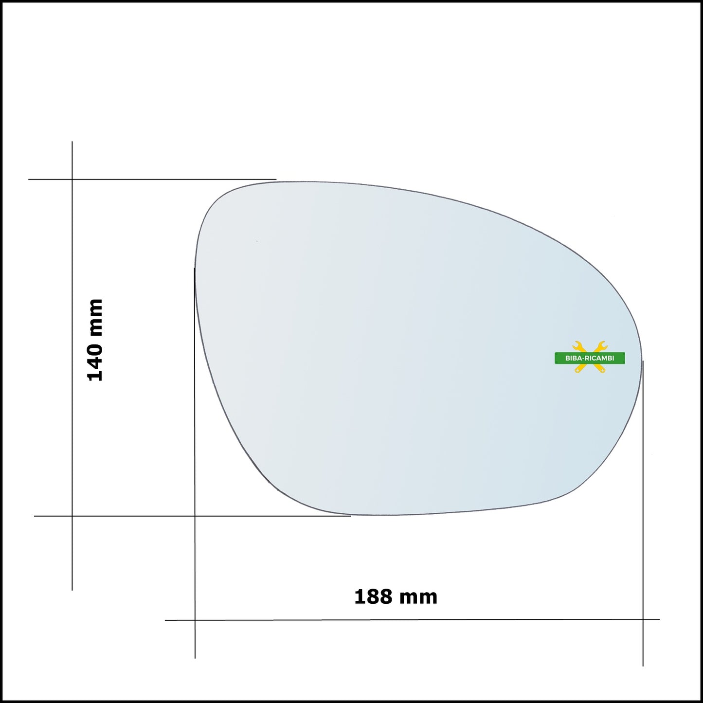 Piastra Retrovisore Termica Lato Sx-Guidatore Per Nissan Cube (Z12) solo dal 2008-2013