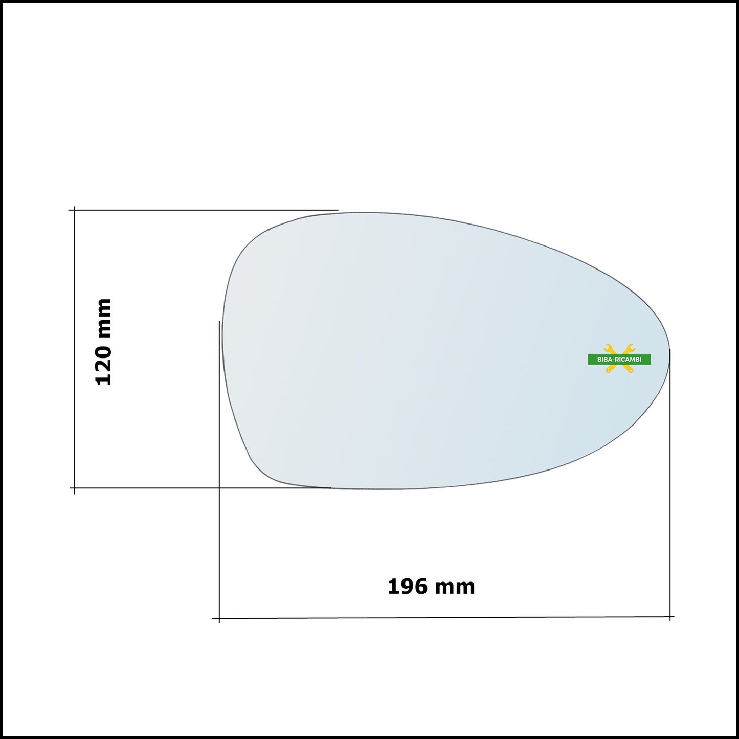 Piastra Retrovisore Termica Lato Sx-Guidatore Per Alfa Romeo 147 (937) solo dal 2009-2010