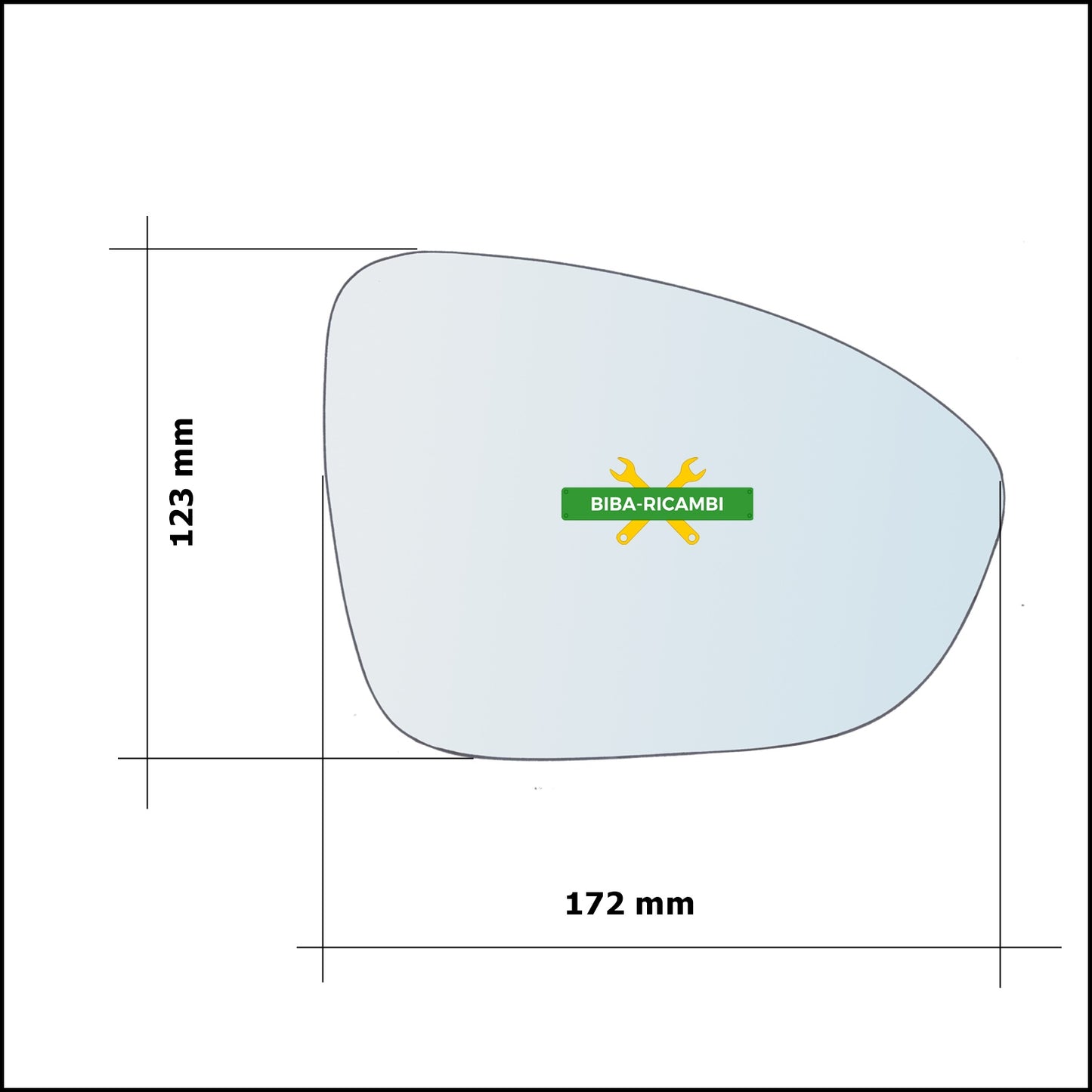 Heated Mirror Plate Left Driver Side For Dacia Sandero III from 2021&gt;