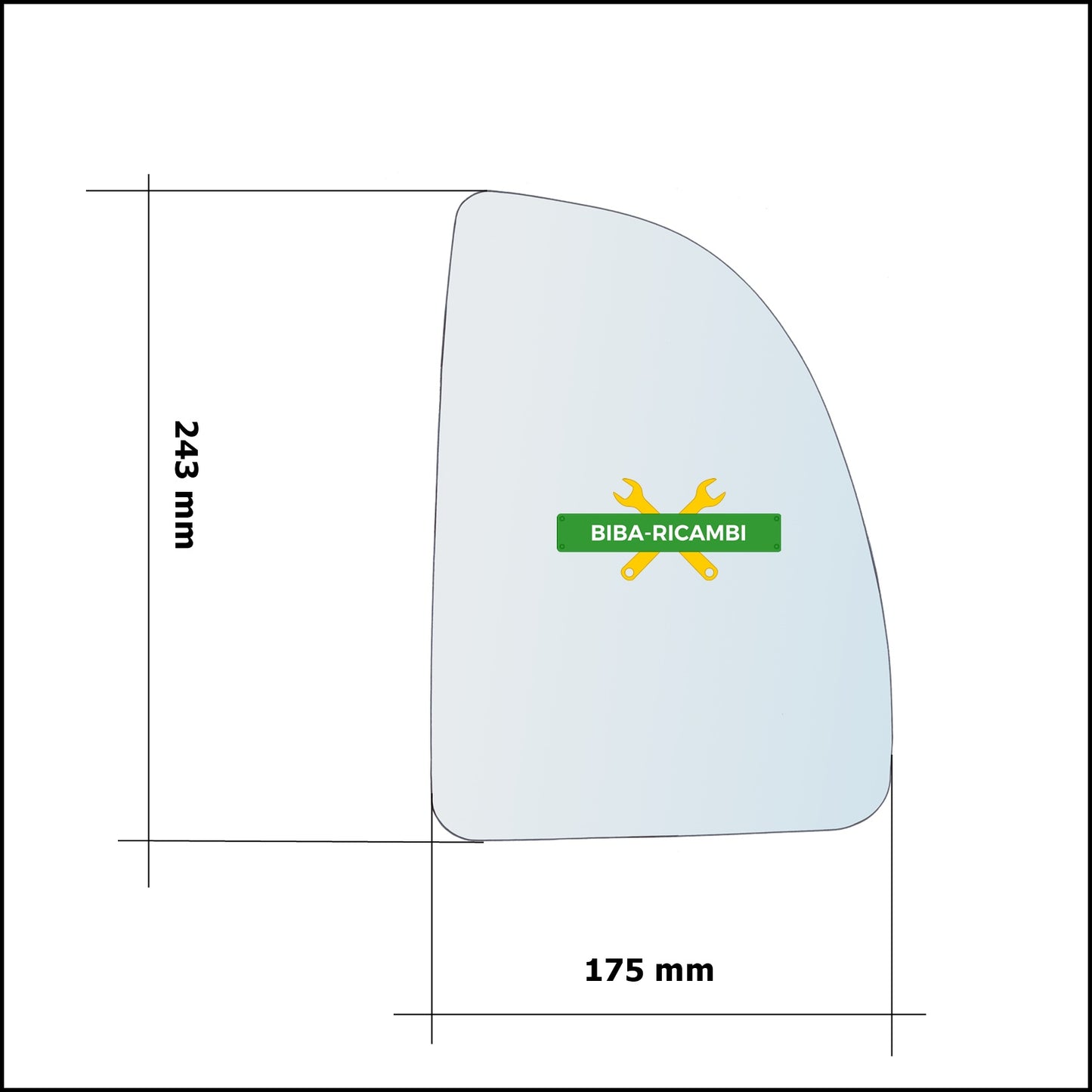 Vetro Specchio Retrovisore Lato Dx-Passeggero Per Peugeot Boxer II (244) dal 2001-2006