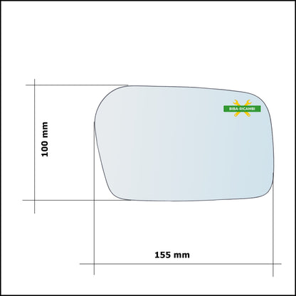 Rearview Mirror Glass Right Side - Passenger For Suzuki Maruti from 1983&gt;